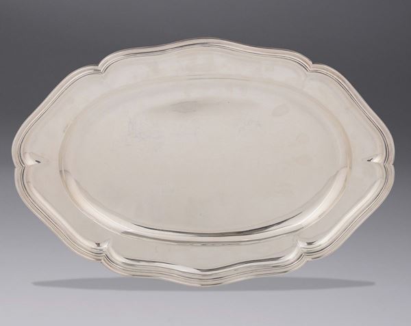 A silver oval tray, Bulgari, Italy, second half of the 20th century