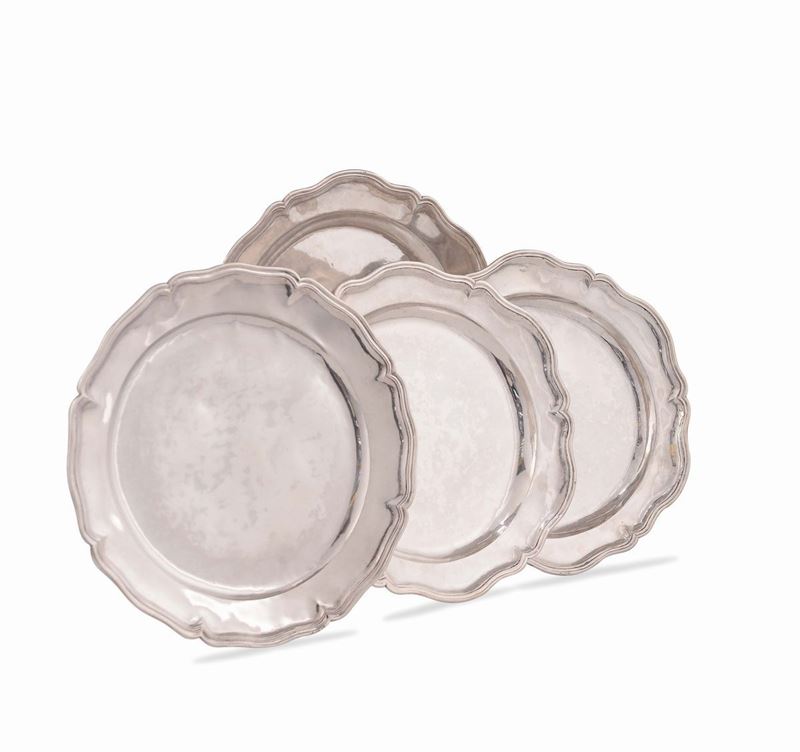 A set of four silver dishes  - Auction Silver Collection - Cambi Casa d'Aste