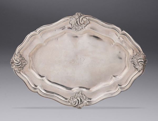 A silver tray, Genoa, 1770 Torretta mark