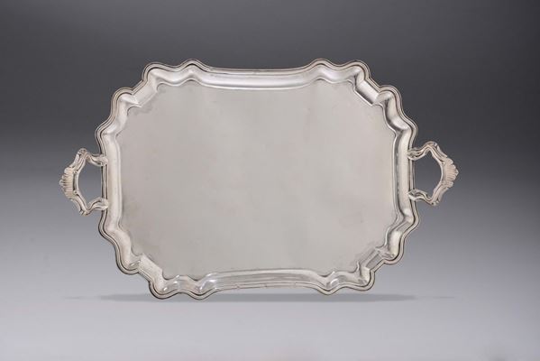 A silver glove tray,marks, Venice, second half of the 18th century