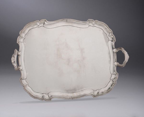 A silver glove tray, marks, Venice, second quarter of the 18th century