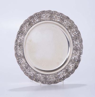 Piatto in Argento, Argentiere Tadiello, XX Secolo