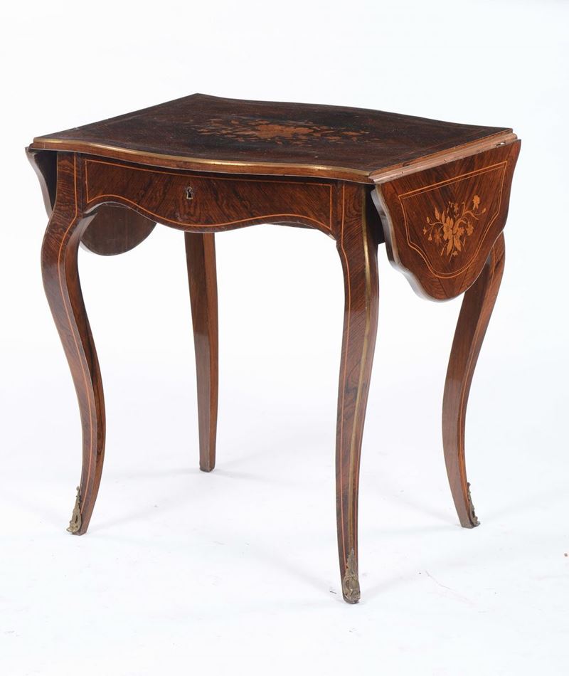 Tavolo lastronato ad alette, XIX secolo  - Auction Asta a Tempo Antiquariato - II - Cambi Casa d'Aste