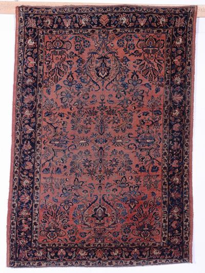 Tappeto Persiano Saruk Fone XIX Inizio XX Secolo