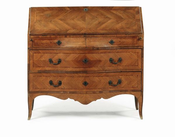 Ribalta Luigi XV interamente lastronata, XVIII secolo