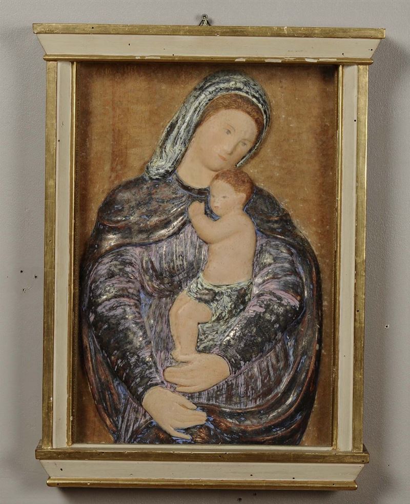 Altorilievo in stucco policromo, XIX-XX secolo  - Auction Fine Art - Cambi Casa d'Aste