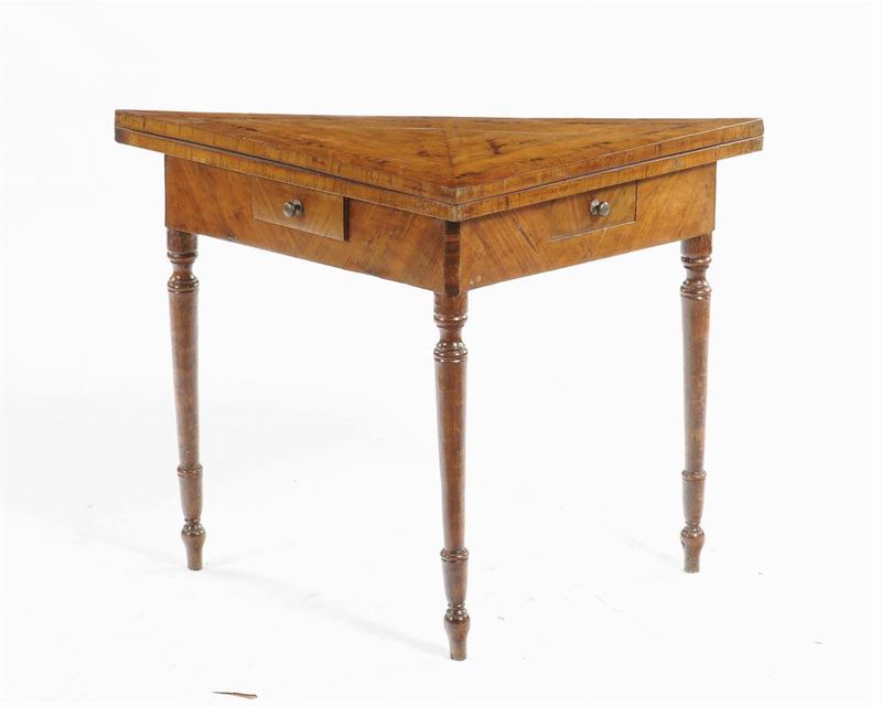 Tavolino da gioco a libro, XIX secolo  - Auction Antique Online Auction - Cambi Casa d'Aste