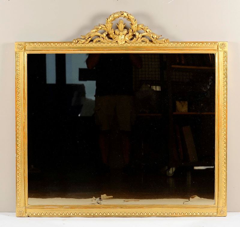 Specchiera neoclassica dorata, XIX secolo  - Auction Fine Art - Cambi Casa d'Aste