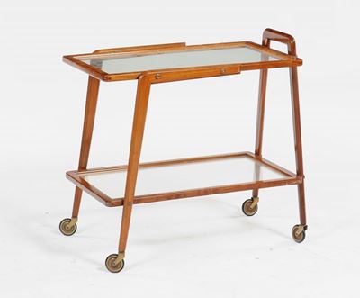 Carrello in Legno e Vetro, XX Secolo
