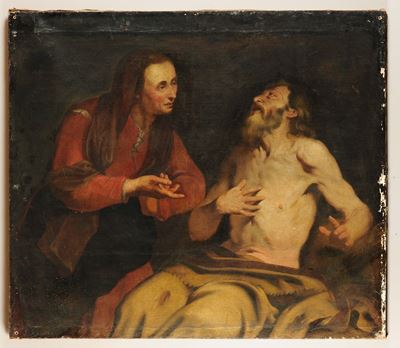 Orazio De Ferrari (genova 1605-1657)due Figure