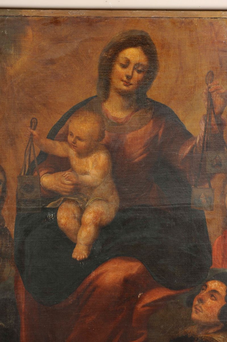 Luciano Borzone (1590-1645)madonna con Bambino e Santi
