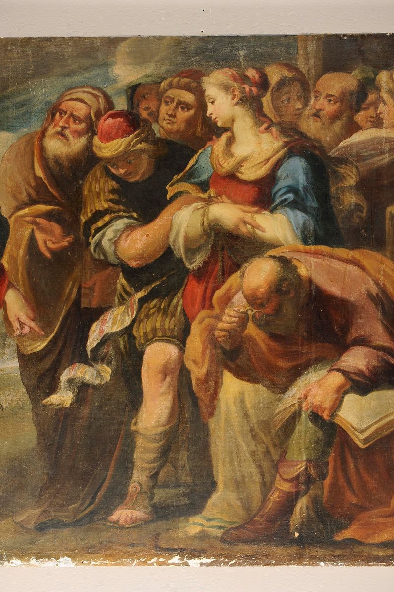 Giovanni Andrea Carlone (1626-1697)cristo e L’adultera