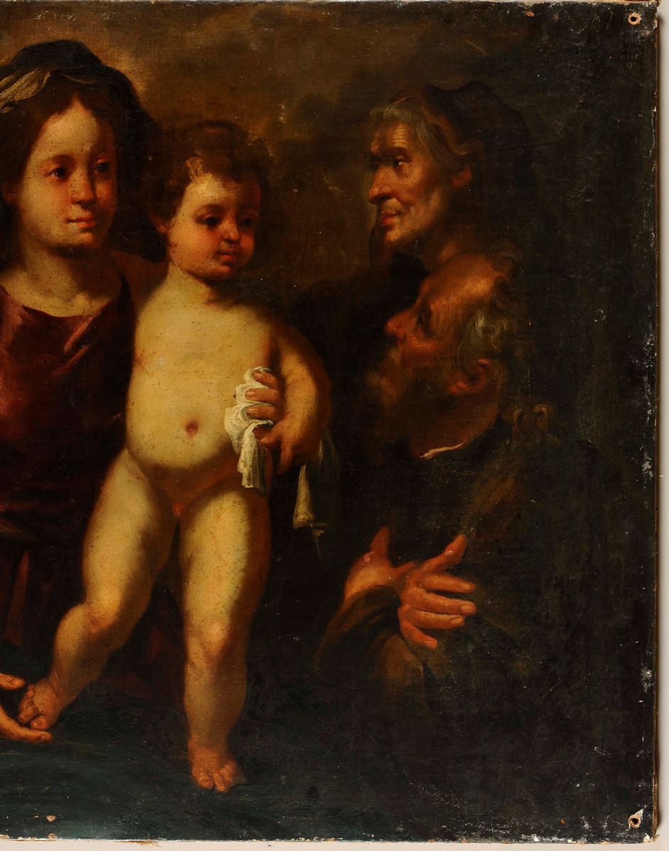 Gioacchino Assereto (genova 1600-1649), Bottega di (maestro Monticelli D’ongina)madonna Col Bambi...