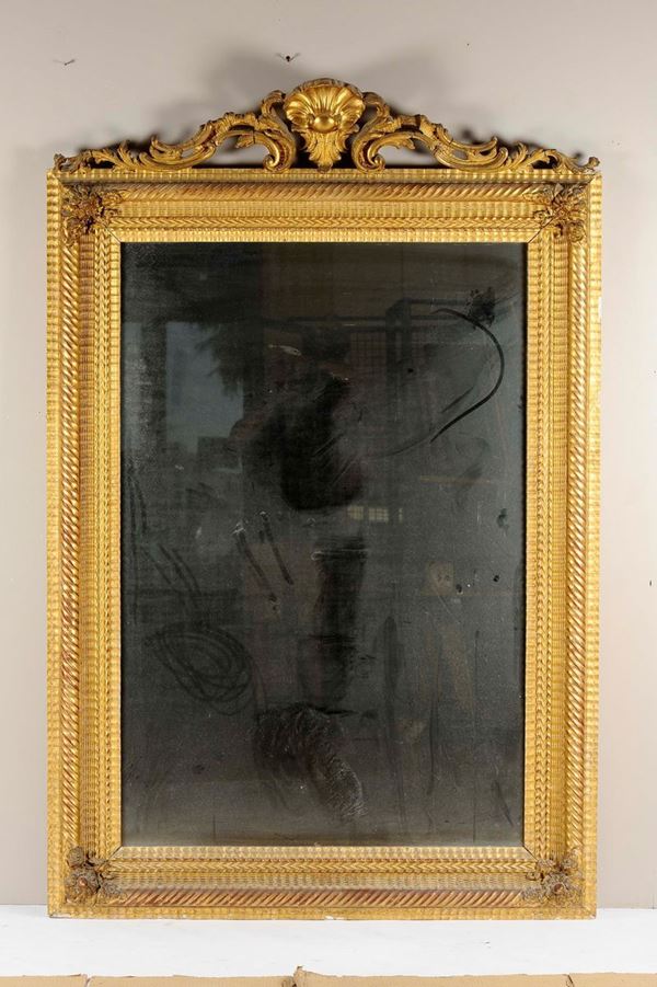 Grande specchiera dorata, XIX secolo