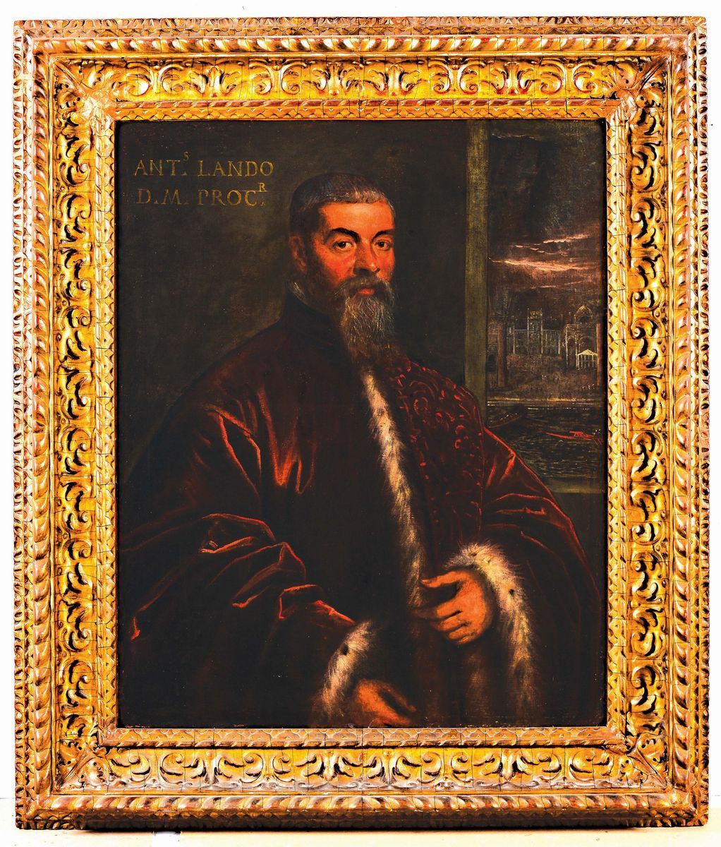 Domenico Robusti (venezia 1560-1635), Detto il Tintoretto, Bottega Diritratto di Antonio Landi, P...