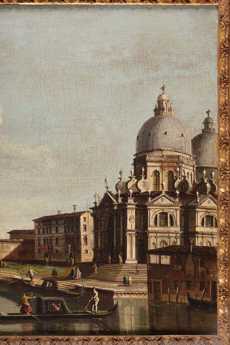 Giacomo Guardi (venezia 1764-1835) Attribuito Aveduta della Chiesa di Santa Maria della Salute; V...