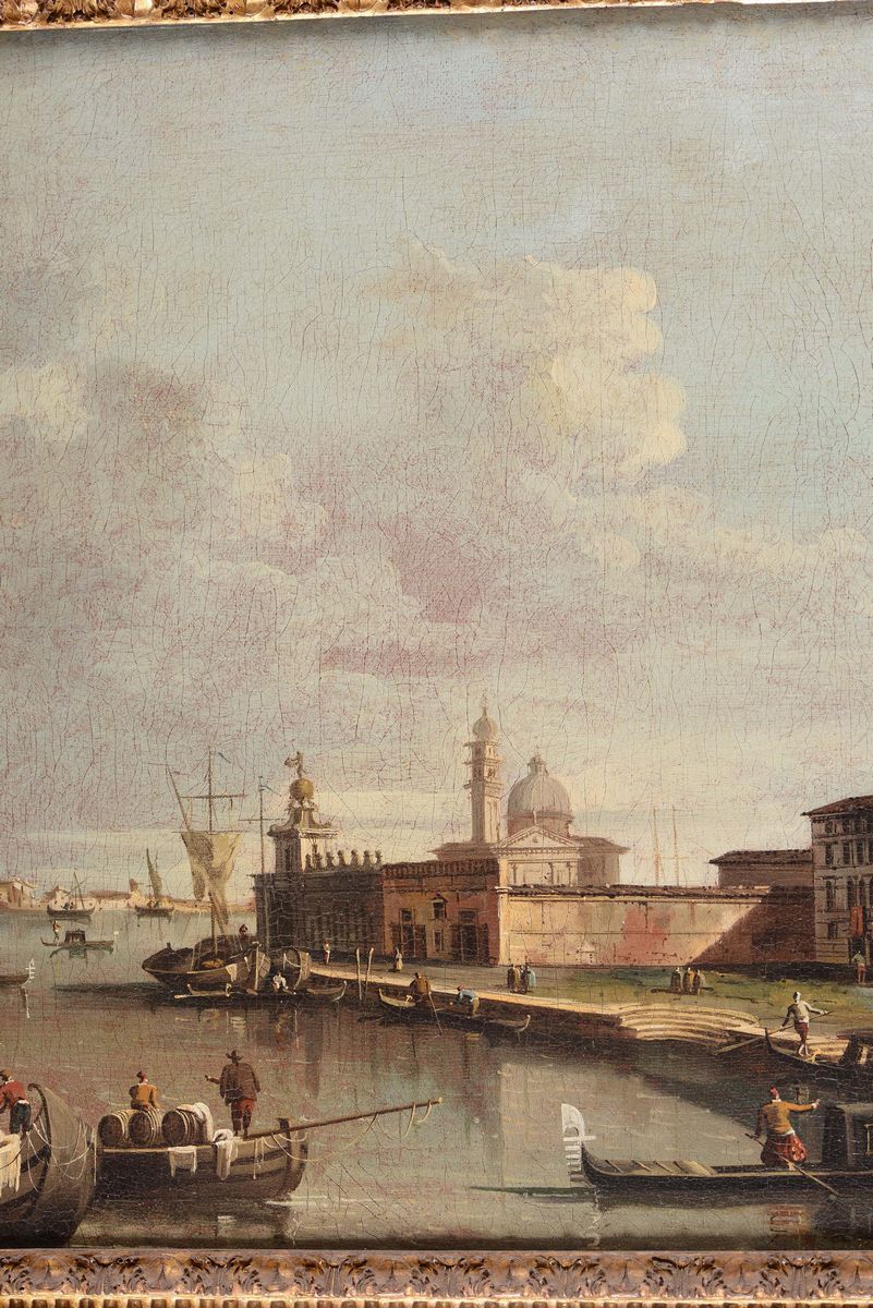 Giacomo Guardi (venezia 1764-1835) Attribuito Aveduta della Chiesa di Santa Maria della Salute; V...