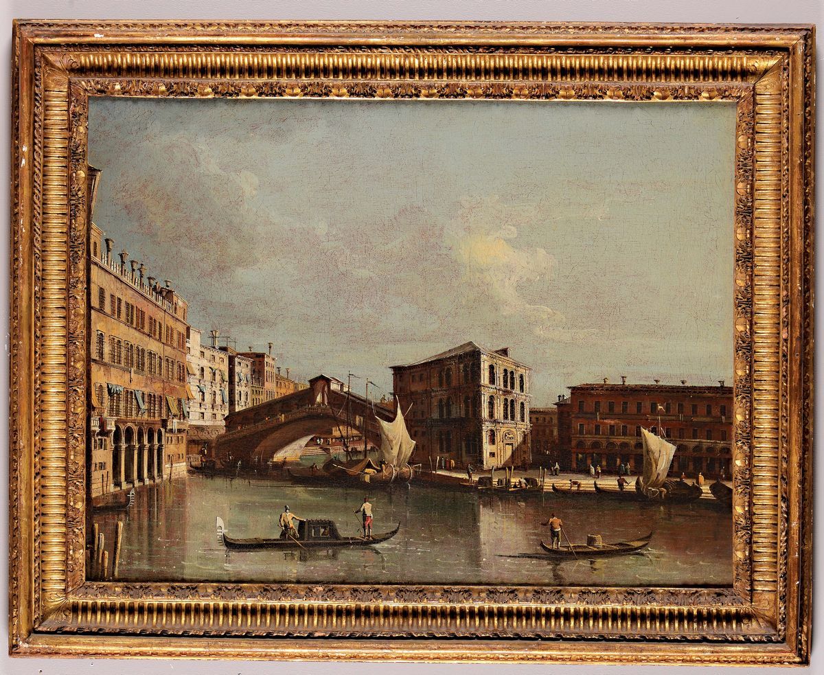 Giacomo Guardi (venezia 1764-1835) Attribuito Aveduta della Chiesa di Santa Maria della Salute; V...
