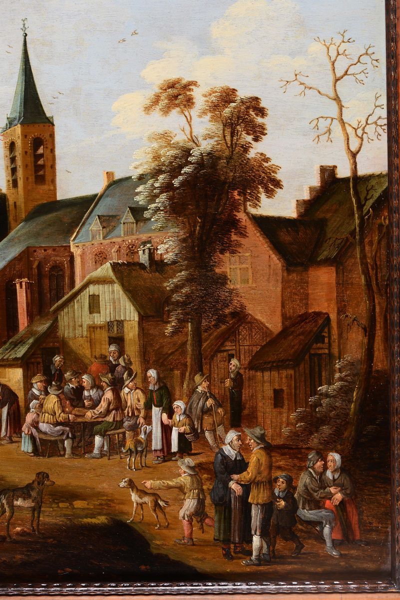Joost Cornelisz Droochsloot (utrecht 1586-1666)scena Campestre con Contadini