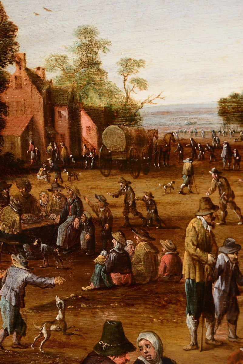 Joost Cornelisz Droochsloot (utrecht 1586-1666)scena Campestre con Contadini