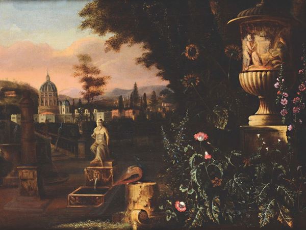 Scuola Flamminga del XVIII secolo Paesaggio antico