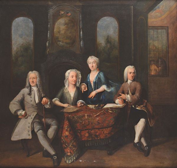 Scuola Veneta del XVIII secolo Ritratto di famiglia