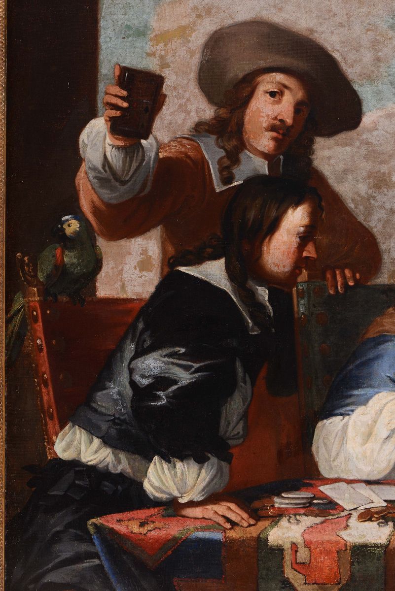 Scuola Fiamminga del XVIII Secolofigure che Giocano a Carte