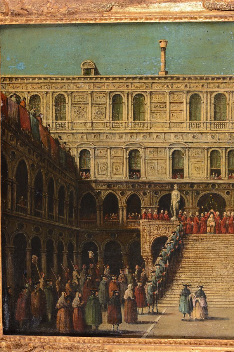 Scuola Veneta del XVIII Secolocerimonia Dogale All'interno del Cortile di Palazzo Ducale a Venezi...