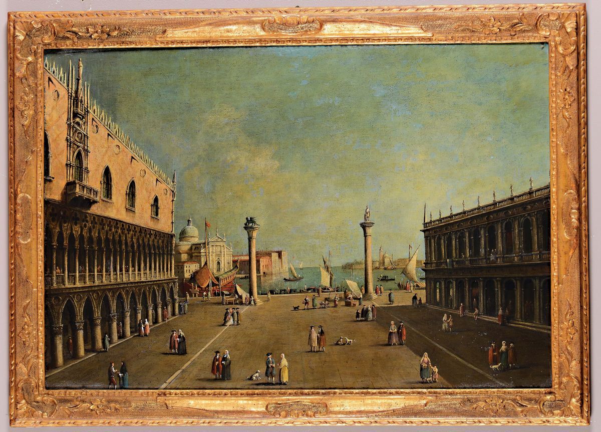 Scuola Veneta del XVIII Secolocerimonia Dogale All'interno del Cortile di Palazzo Ducale a Venezi...