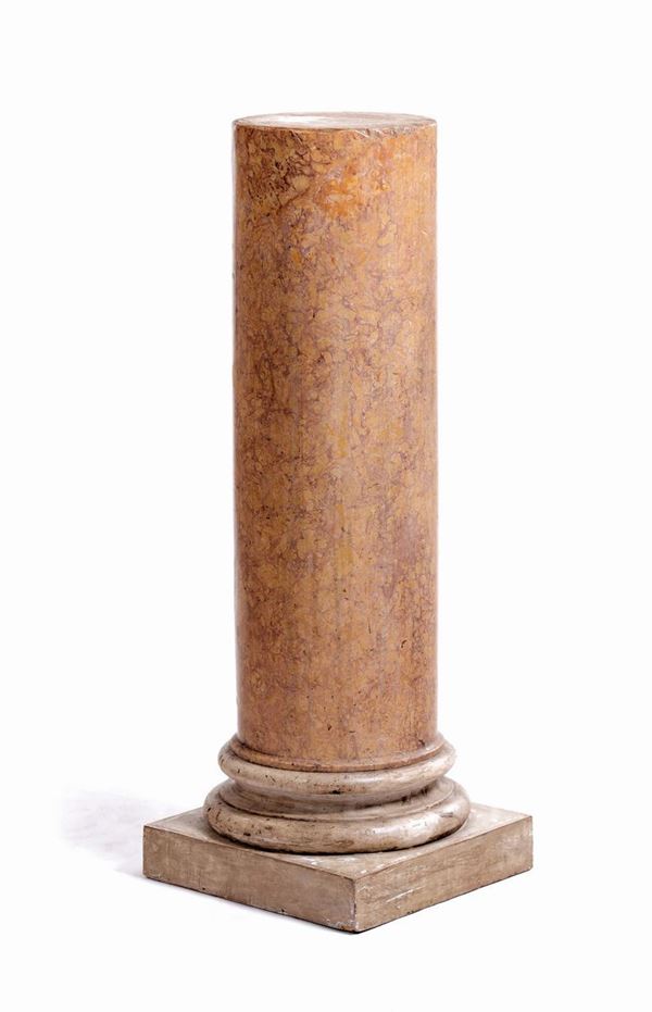 Colonna porta busto in stucco a finto marmo, XX secolo