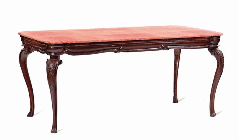A walnut Louis XV style desk, 18th century  - Auction Furnishings from Palazzo Corner Spinelli in Venice - Cambi Casa d'Aste