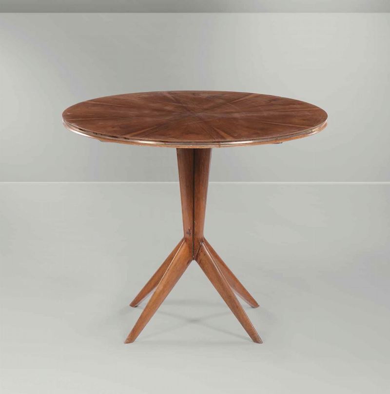 Tavolo circolare in legno  - Asta Design - III - Cambi Casa d'Aste