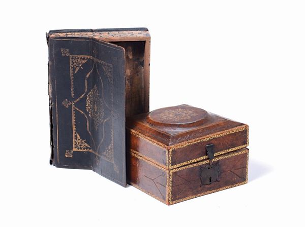 A box and book cover, 18th-19th century