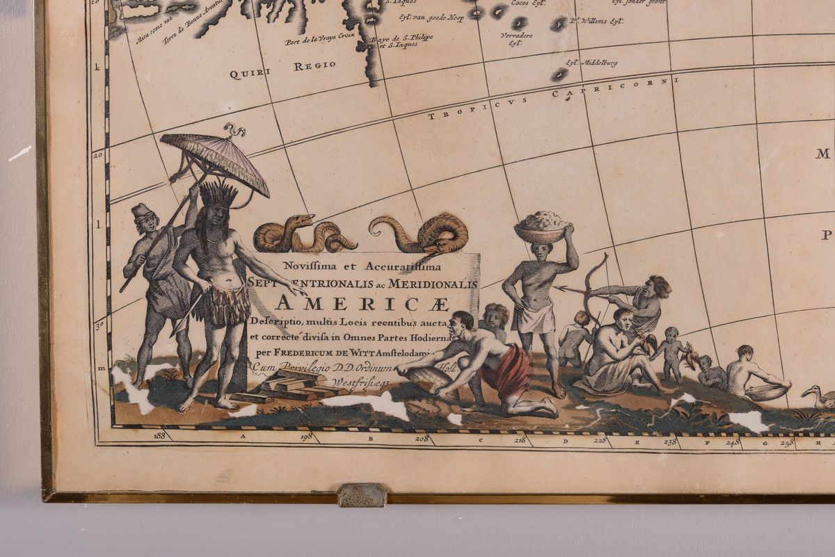 Carta Geografica delle Americhe, F. De Witt XVIII Secolo