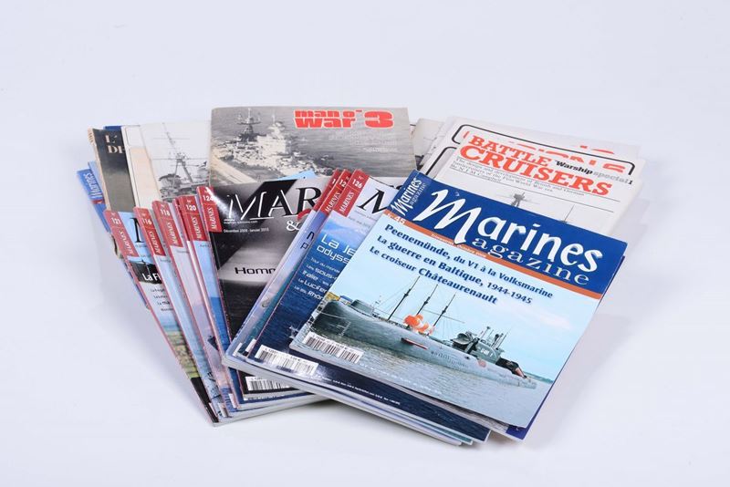 Lotto di 33 libri e riviste di marina straniera  - Asta Arte Marinara e Strumenti Scientifici - Cambi Casa d'Aste