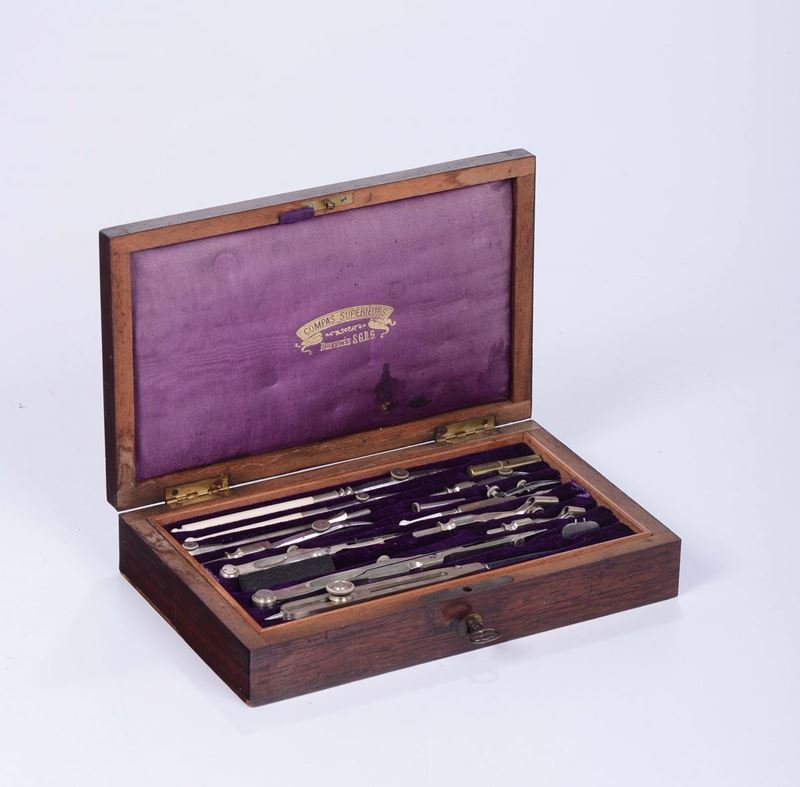 Scatola di compassi, seconda metà del XIX secolo  - Auction Maritime Art and Scientific Instruments - Cambi Casa d'Aste