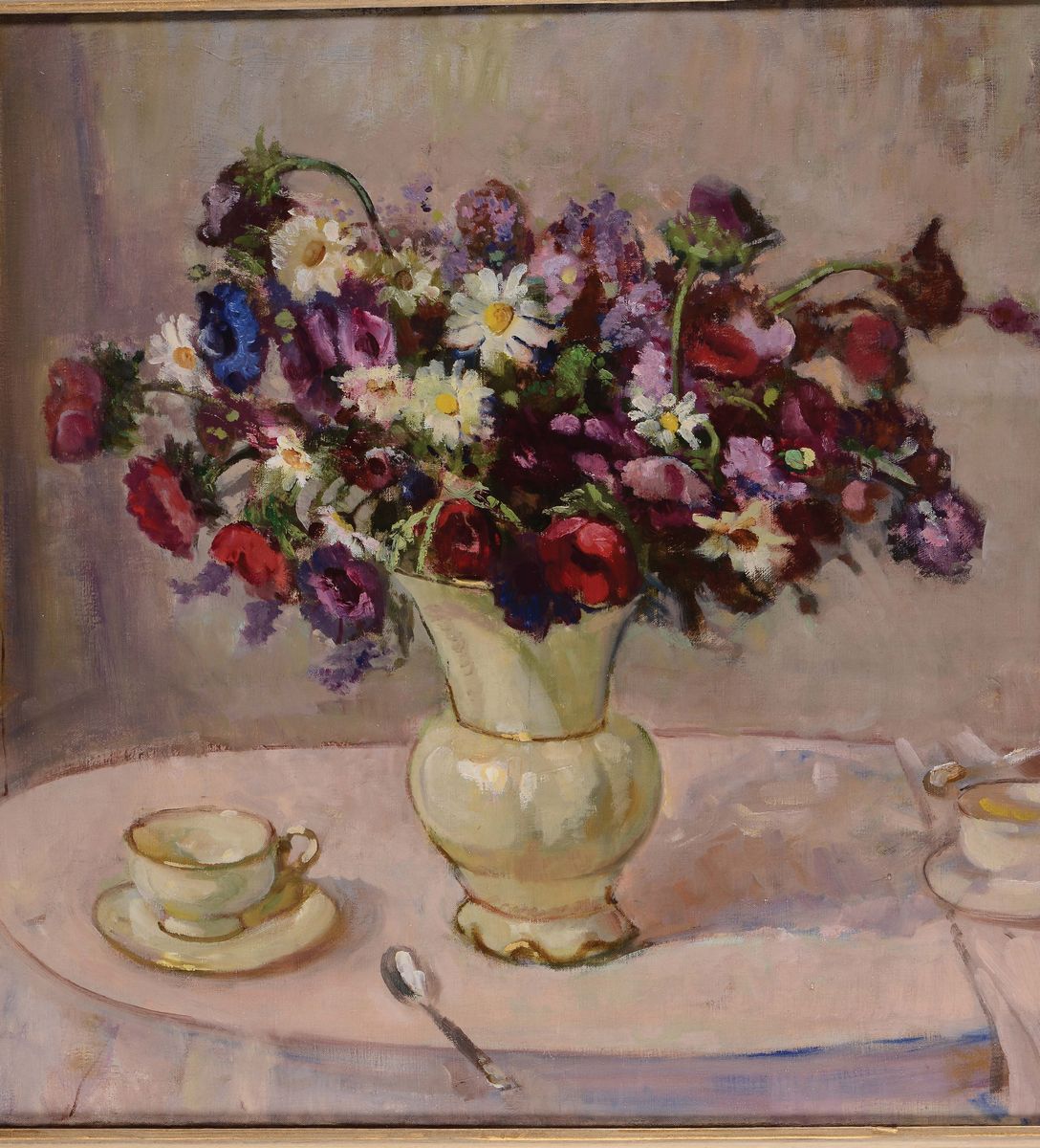 Aurelio Cartone (1910-1969)natura Morta con Vaso di Fiori, 1957