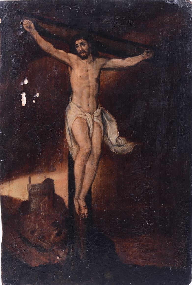 Scuola Fiamminga del XVIII secolo Cristo in croce  - Asta Dipinti Antichi | Cambi Time  - Cambi Casa d'Aste