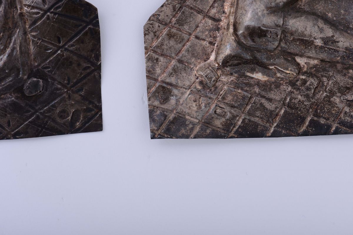 Gruppo di Cinque Ex Voto in Lamina D'argento Sbalzata e Cesellata, Genova, Primo Quarto XIX Secol...