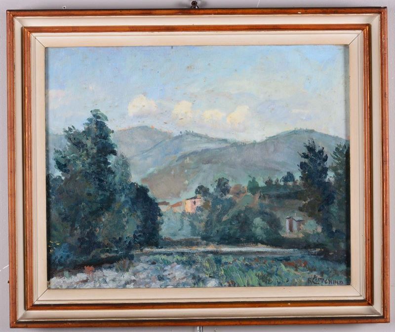 Rodolfo Castagnino (1893-1978) Paesaggio campestre  - Asta Antiquariato - Cambi Casa d'Aste