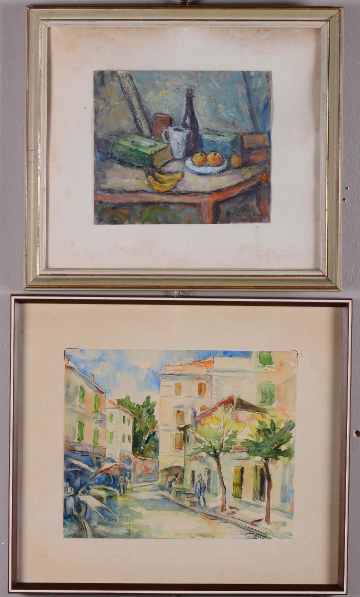 A. Conti Natura morta e Veduta cittadina  - Auction Paintings online auction - Cambi Casa d'Aste