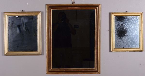 Lotto di tre specchi diversi, XX secolo