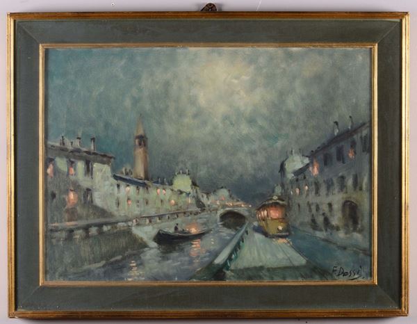 Ivan Karpoff (1898 - 1970) Naviglio a Milano