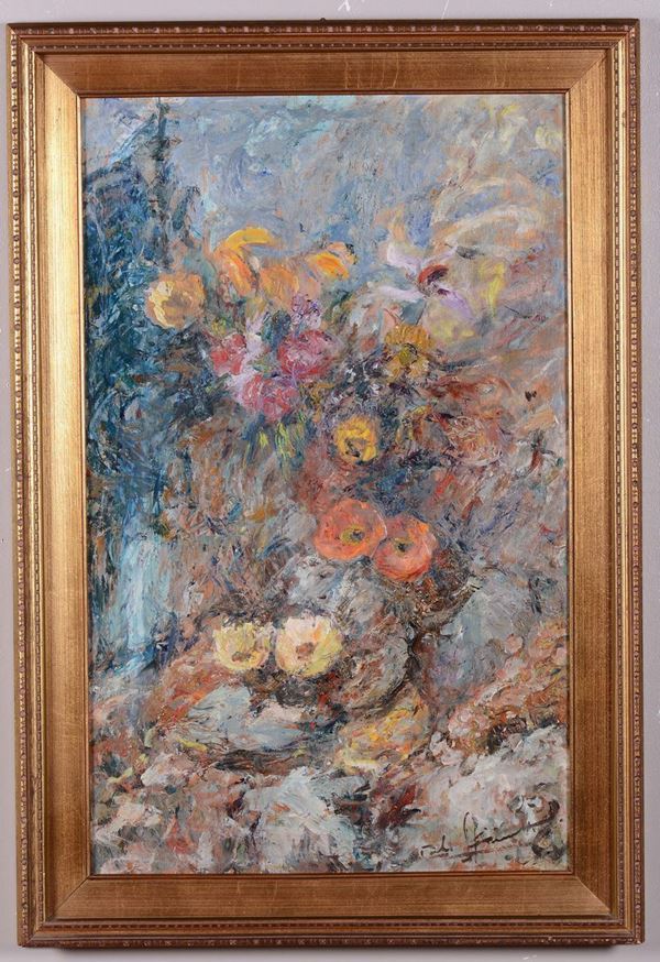 Carlo Aimetti (1901-1980) Composizione floreale