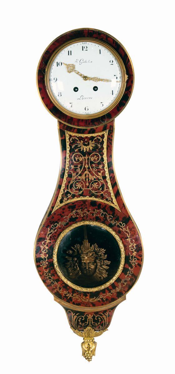Pendola da parete boulle, E. Gübilin, Lucerna  - Asta Antiquariato - Cambi Casa d'Aste