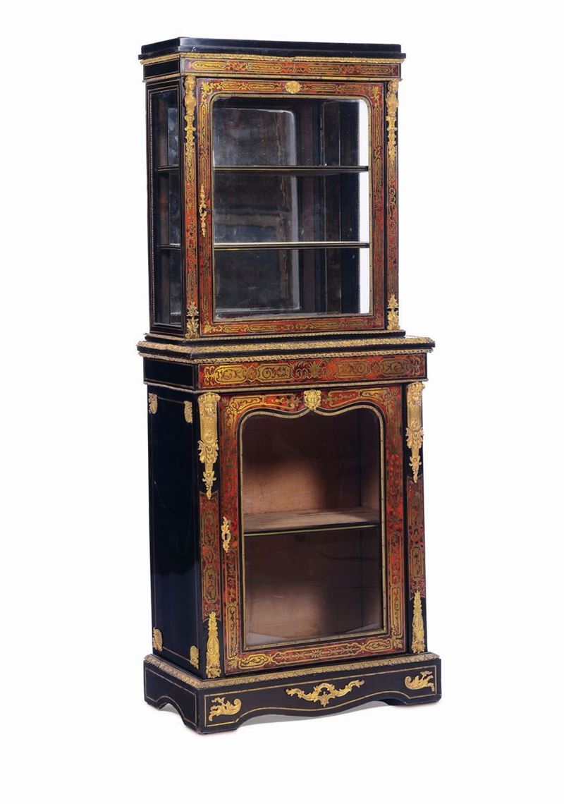 Vetrina a due corpi Boulle, XIX secolo  - Auction Important Furniture and Works of Art - Cambi Casa d'Aste