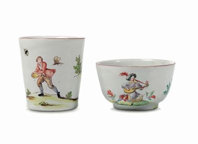 Due Tazze Milano, Fabbrica di Felice Clerici, 1770-1780