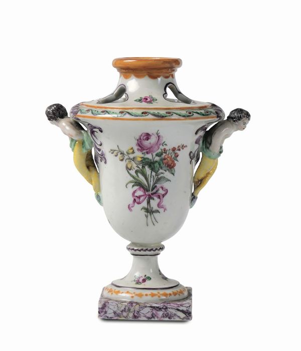 Vaso pot-pourri Nove, manifattura Antonibon-Parolin, 1790 circa