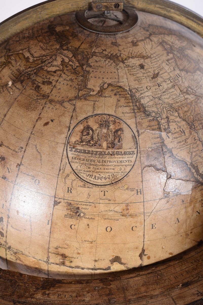Coppia di Globi Celeste e Terrestre, John Smith, Londra, XVIII Secolo