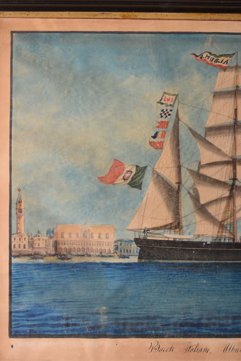 Giovanni Luzzo (XIX-XX Secolo)brick Italia in Partenza dal Porto di Venezia